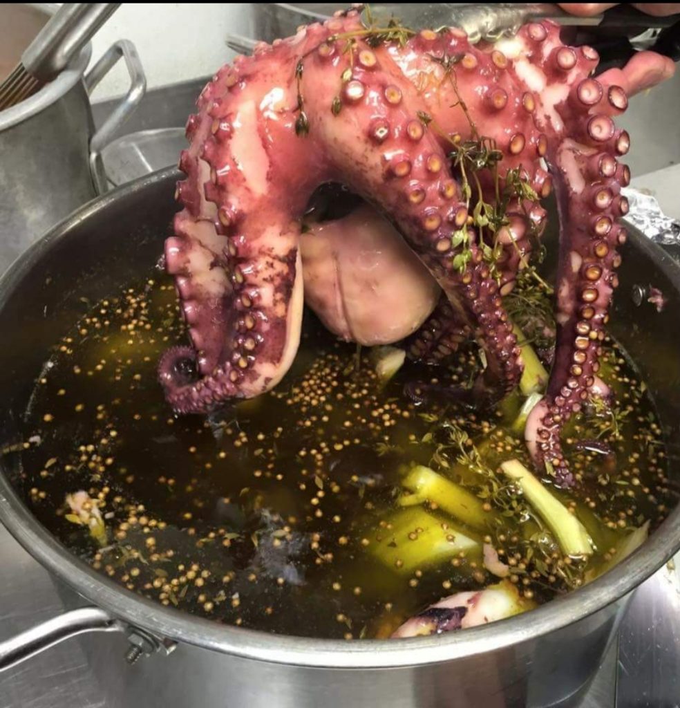Spanish Octopus Poached in Olive Oil